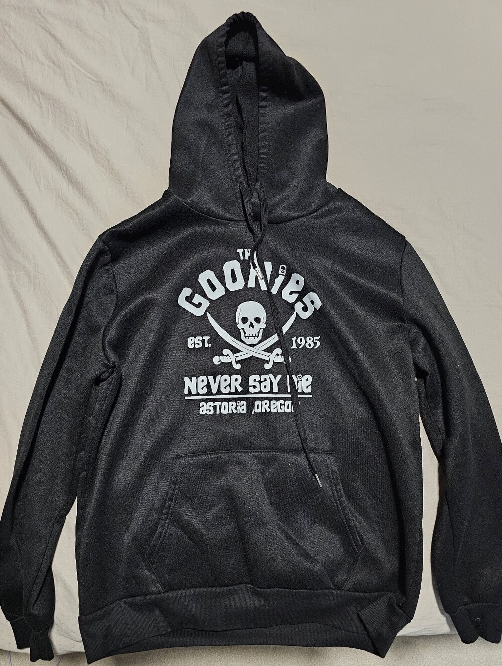 Black 'The Goonies' Graphic Hoodie - Never Say Die